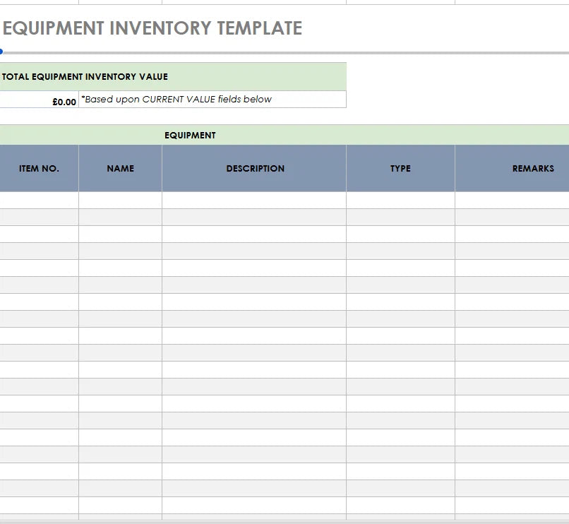 Inventory Spreadsheet Bundle